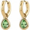 Brosway Pozlátené náušnice 2v1 so zeleným kryštálom Symphonia BYM217