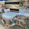 Texicop Gobelínový obrus 1352 chalúpka na vidieku modrá Bavlna Acryl Pes 100x100 cm