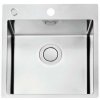 Alveus PURE 20 UP 1123786 - Drez nerezový 465x525mm, vanička 400x400x195mm, lestena/brúsená nerez