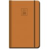 Florencia Mini 2026, diár A6, 92x142mm, 128 listov, hnedý