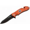 Magnum 01LL472 EMS Rescue vreckový záchranársky nôž 8,3 cm, čierna, oranžová, hliník