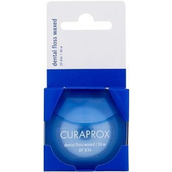 Curaprox DF 834 Dental Floss Waxed Mint voskovaná zubní nit s příchutí máty 50 m