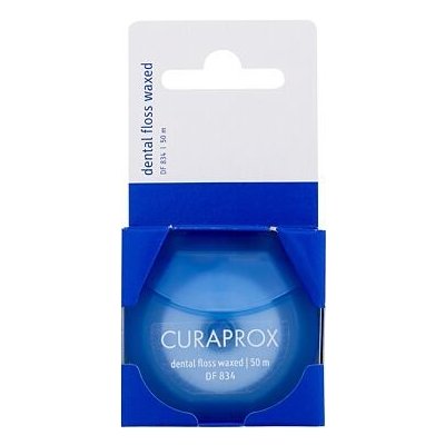 Curaprox DF 834 Dental Floss Waxed Mint voskovaná zubní nit s příchutí máty 50 m