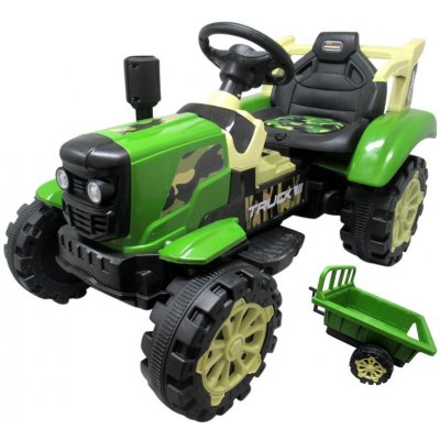 R-Sport elektrický traktor s vlečkou C2 zelená