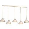Luminex | Luster na lanku SVEN 5xE27/15W/230V béžová | LU8894A