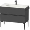 Duravit Sivida skrinka 101x47.7x59.2 cm závesná kúpeľňová skrinka pod umývadlo čierna-grafitová SV46520BD490000