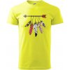 Indiánsky šíp - Klasické pánske tričko vyššej gramáže - L ( Neonová žltá )