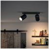 Philips 50582/30/PN Pongee spot 2xGU10 čierny