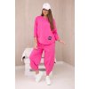 Fashionweek talianska súprava nohavíc a blúzky, voľný, pohodlný štýl K6171 amarant