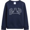Detská mikina GAP, V-DB GR CREW tmavo modrá,Biela, 4Y