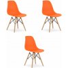Stolička OSAKA oranžová / prírodné nohy x 3 9401 80 00 00