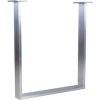 Stolová podnož 80x20 mm, Š 600 mm, V 720 mm, kartáčovaná nerez
