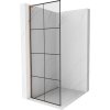Mexen Kioto L, sprchová zástena Walk-In 90 x 200 cm, 8mm číre sklo čierny vzor, ružové zlato profil, 800-090-103-60-77