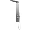 AQUATEK DOMINGO hydromasážny sprchový panel oceľový, mechanická batéria, nerez, HPDOMINGOMB