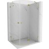 MEXEN/S - Lunar sprchový kút štvrťkruh krídlový pravá 90 x 70, transparent, zlato 833-090P-070L-50-00