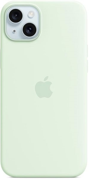 Apple iPhone 15 Plus Silicone Case with MagSafe - Soft Mint MWNG3ZM/A