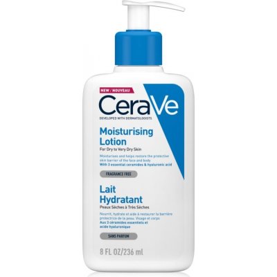 CeraVe Moisturizers hydratačné mlieko na telo a tvár pre suchú až veľmi suchú pokožku 236 ml