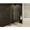 BESCO VAYO GOLD Walk-In sprchový kút 100x200 cm s posuvnou stenou, sklo Číre, 1x vzpera BCVAYO100GC