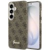 Guess PU 4G Script Metal Logo Magnetic Zadný Kryt na Samsung Galaxy S26 Brown GUHMS26S5P4FWMSW