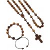 Sada v krabičke: ruženec a náramok - ​barmský padouk - S1397