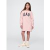 GAP Detské mikinové oversize šaty s logom Ružová XXL Ružová Ružová