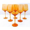 Pohár na stopke oranžové sklo 500 ml, 25 cm