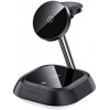 Acefast - Charging Station 3in1 magnetická nabíjacia stanica pre telefón, slúchadlá a Apple Watch s LED ambientným osvetlením, 20,5 W – čierna