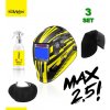 SET 3 Samostmievacia zváracia kukla KWX730MAX 2,5! 1/1/1/2 KOWAX + NanocClean 200ml + kožený chránič krku + ochrana hlavy KOWAX