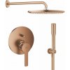 Súprava horná sprcha so sprchovacím ramenom Grohe Rainshower 26066DL0, vaňová/sprchová batéria Grohe Lineare 24064DL1, 26658DL0, 27400DL0, 28388DA1