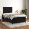 Box spring postel s matrací černá 120 x 200 cm samet Černý 3143135