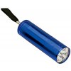 Pronett XJ4938 Svietidlo hliník 9 LED, UV modrá