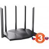 Tenda TX12 Pro AX3000 WiFi6 Router, 1x GWAN, 3x GLAN, IPv6, 5x 6dBi, WPA3, Mesh, CZ app