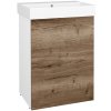 Dreja Skrinka pod umývadlo FLOOR SUD 60 - N01 Biela lesk / D21 Tobacco / Pravé