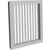 Dalap Plastová ventilačná mriežka šedá s pevnou žalúziou 392x366 mm