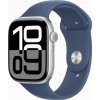 Apple Watch Series 10 46 mm strieborný hliník s denimovým športovým remienkom M/L MWWM3QC/A