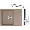 FRANKE SETG262KA fragranitový drez 620x500 mm BFG 611-62 Kašmír+batéria FS 3230.031 Chróm FRA 114.0700.729