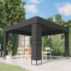 vidaXL Altánok s dvojitou strieškou 3x3 m, antracitový 47952