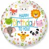 Godan Fóliový balón Happy Birthday To You - zvieratká 45 cm