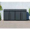 Westmann Moderna oceľový box pre odpadkové koše 4x240l, antracit 83 x 278 x 135 cm, WMJGBAC214A-4