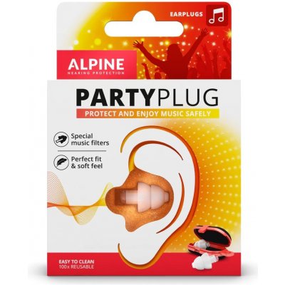 Alpine PartyPlug Transparent Ochrana sluchu (Štuple vhodné pre ľudí, ktorí navštevujú koncerty, festivaly, kluby a chcú si udržať zdravý sluch.)