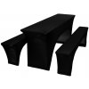 TENTino Elastický poťah STANDARD na pivný set 220x50 - 220x70 cm Farba obrusu: ČIERNA / BLACK