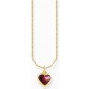 Thomas Sabo KE2268-414-10-L45V Gold-plated chain with dark red heart pendant