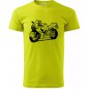 Športová motorka - Klasické pánske tričko vyššej gramáže - M ( Limetková )