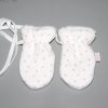 Rukavičky RADA Nika biele s ružovými bodkami 11cm