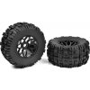 Team Corally Off-Road 1/8 MT gumy - Mud Claws - nalepené na černých diskách - 1 pár
