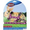 TRIXIE Nylon. postroj s vodítkem na králíka - motiv 25-44/1cm 1,25m