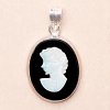 Nefertitis Onyx Kamej prívesok striebro Ag 925 48565 NF47514 - 2,6 cm, 5,6 g