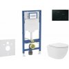 Geberit Duofix Set predstenovej inštalácie, kompaktného klozetu Oudee Vortex a dosky softclose, tlačidlo Sigma01, čierna SANI11CA5139B