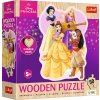 TREFL Drevené obrysové puzzle Disney: Krásne princezné 50 dielikov