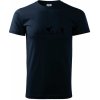 Karate EKG - Klasické pánske tričko vyššej gramáže - 2XL ( Tmavomodrá (veľmi tmavá - skoro čierna) )
